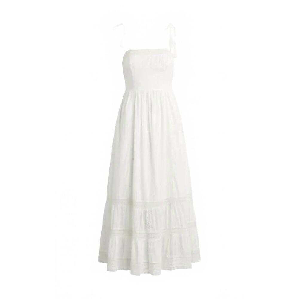 NEW BILA77 women's alberni tie strap maxi dress in white
